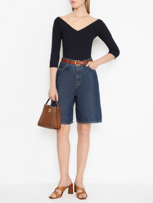 Джемпер в рубчик с рукавами 3/4 Weekend Max Mara - МодельОбщийВид