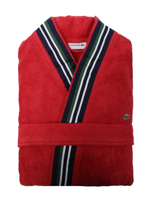 Банный халат из хлопка с поясом Lacoste - Общий вид