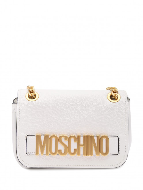 Сумка из кожи с золотой фурнитурой Moschino - Общий вид