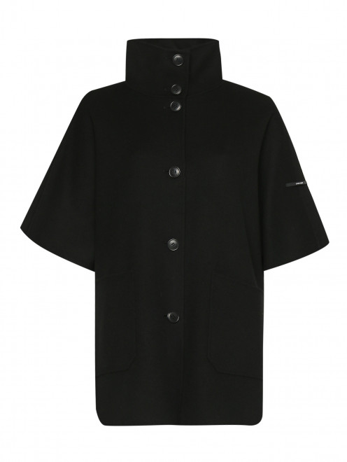 Полупальто из шерсти с накладными карманами Marina Rinaldi - Общий вид