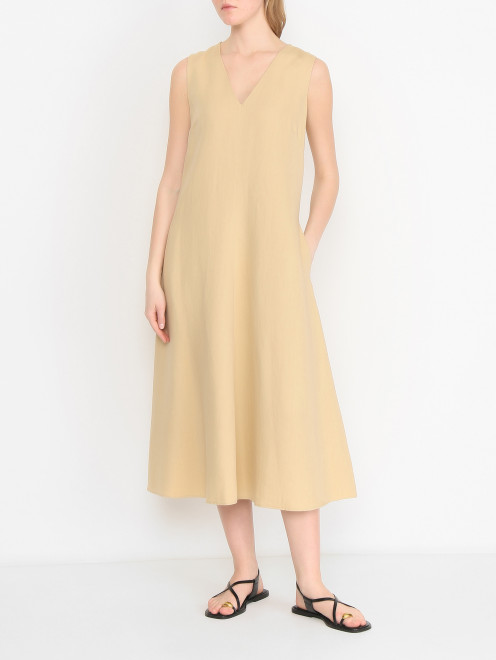 Платье-миди с V-образным вырезом Weekend Max Mara - МодельВерхНиз
