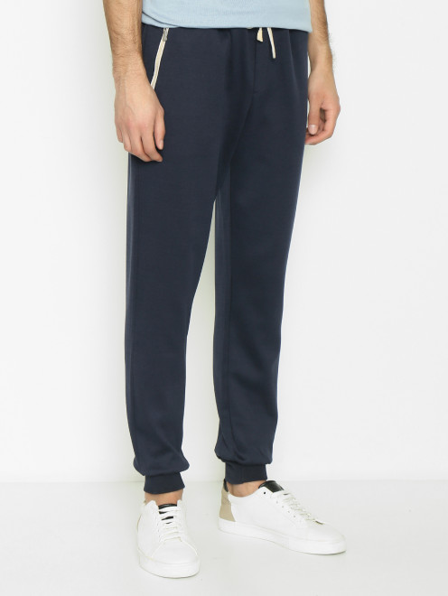 Трикотажные брюки из хлопка с карманами Eleventy - МодельВерхНиз
