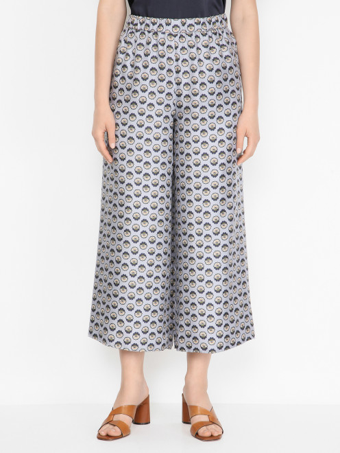 Брюки-кюлоты из шелка Weekend Max Mara - МодельВерхНиз