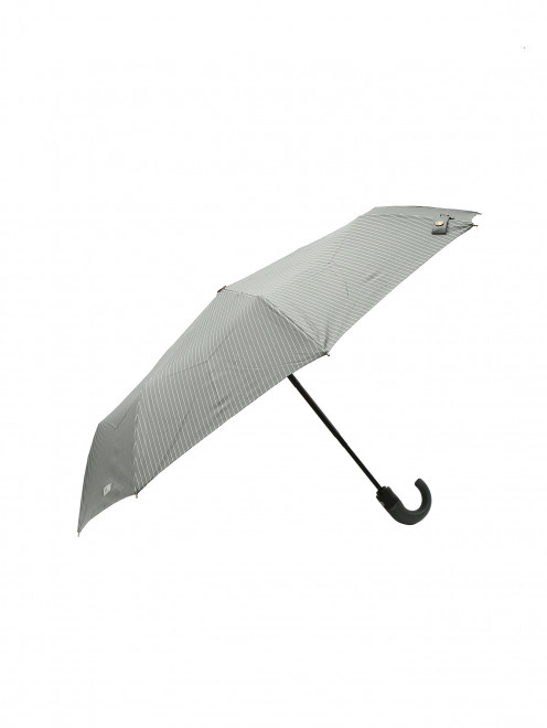 Складной зонт в полоску с логотипом Moschino - Общий вид