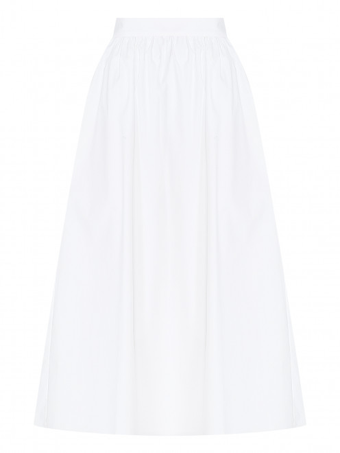 Однотонная юбка-миди из хлопка Luisa Spagnoli - Общий вид