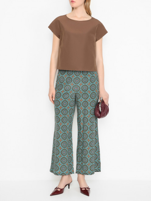 Укороченный топ свободного кроя Weekend Max Mara - МодельОбщийВид