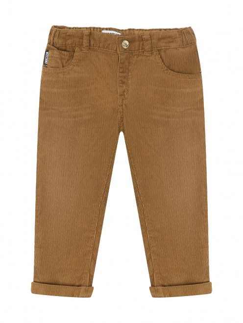 Вельветовые брюки с карманами Moschino - Общий вид