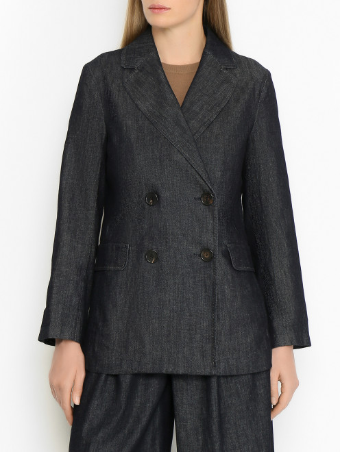 Джинсовый жакет с карманами Max Mara - МодельВерхНиз
