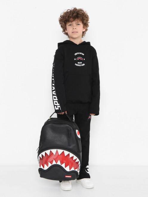 Комбинированный рюкзак с узором Sprayground - МодельОбщийВид