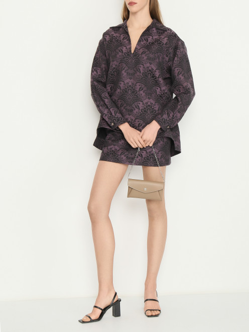 Клатч из кожи с цепочкой Max Mara - МодельОбщийВид
