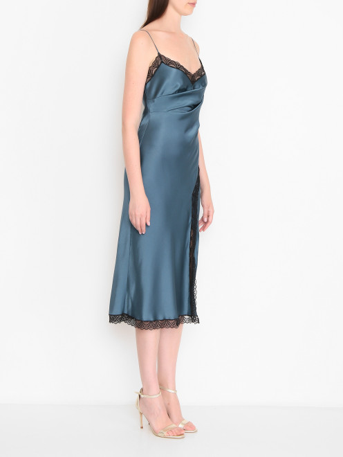 Платье-миди с кружевной отделкой Alberta Ferretti - МодельВерхНиз