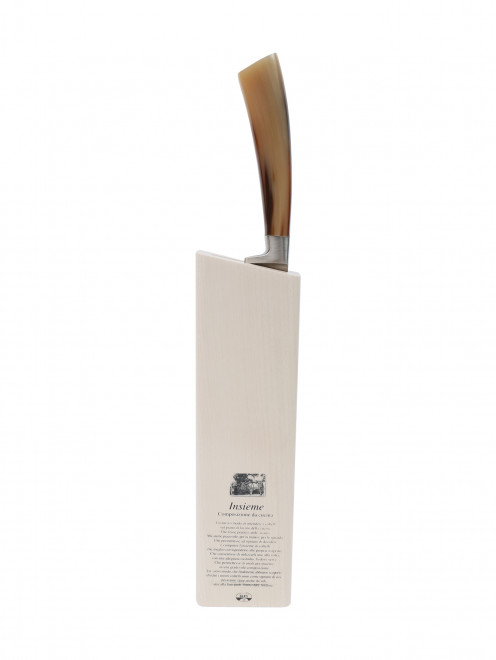 Нож разделочный с деревянной подставкой Coltellerie Berti - Обтравка1