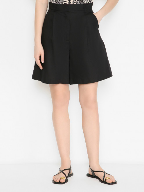 Шорты из хлопка и льна Weekend Max Mara - МодельВерхНиз
