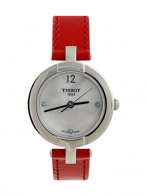 Часы кварцевые на ремне из телячьей кожи Tissot - Общий вид