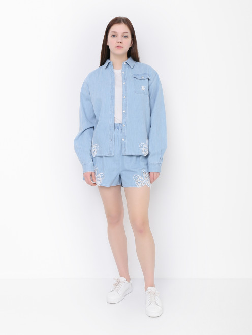 Шорты на резинке с карманами Ermanno Scervino Junior - МодельОбщийВид