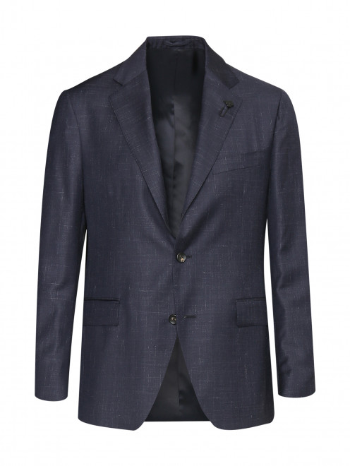 Пиджак однобортный из шерсти и шелка LARDINI - Общий вид