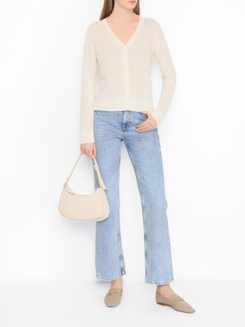 Кардиган из шелка и льна Weekend Max Mara - МодельОбщийВид