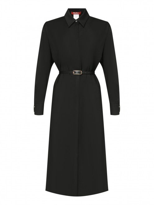 Платье из шерсти с поясом Max Mara - Общий вид