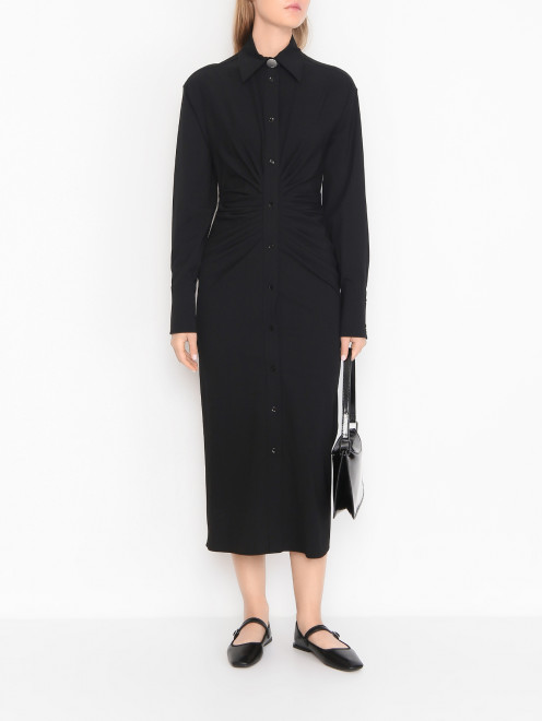 Платье-макси на пуговицах Sportmax - МодельОбщийВид