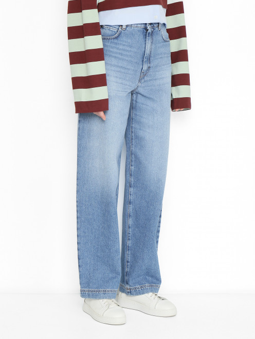 Базовые джинсы из хлопка Weekend Max Mara - МодельВерхНиз