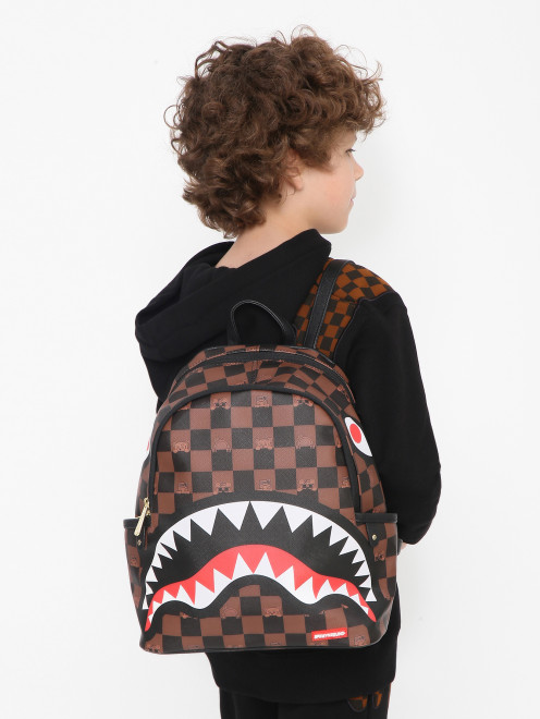 Комбинированный рюкзак с принтом Sprayground - МодельВерхНиз