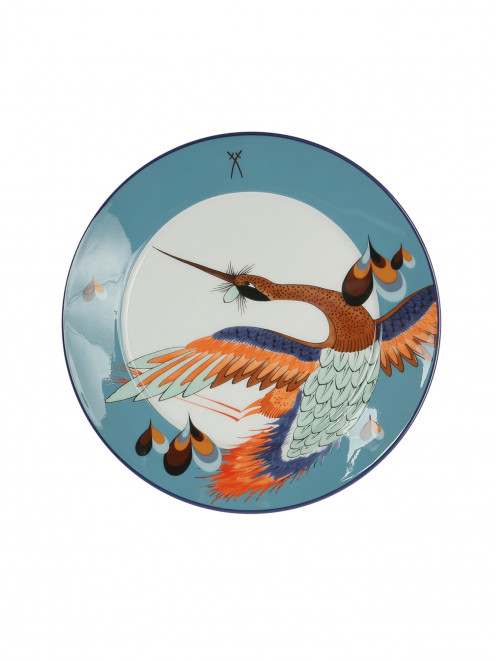 Тарелка десертная из фарфора с узором Meissen - Обтравка1