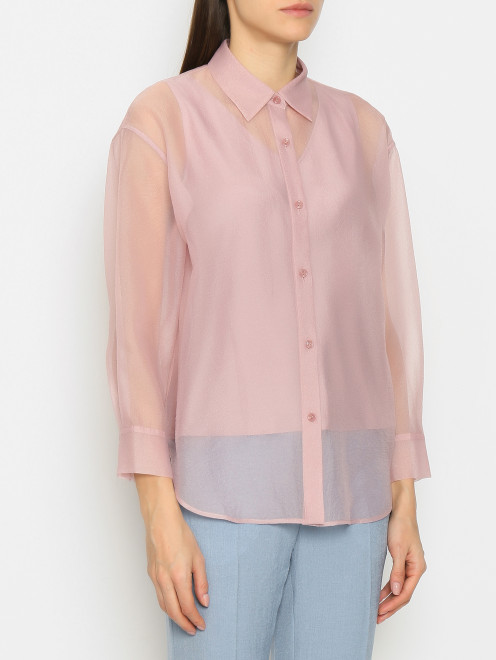 Полупрозрачная блуза свободного кроя Laurel - МодельВерхНиз