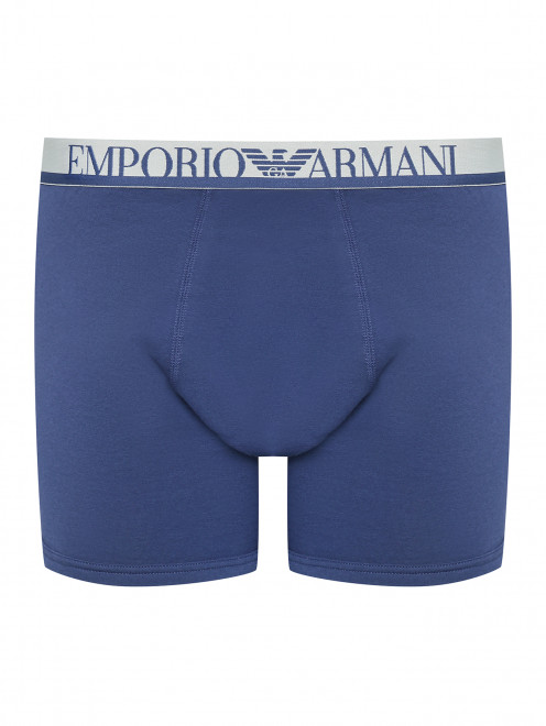 Трусы из хлопка с логотипом Emporio Armani - Общий вид