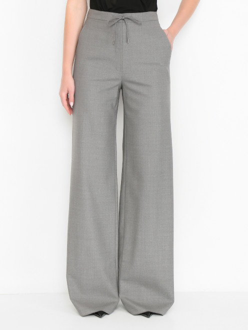Брюки из шерсти на резинке Max Mara - МодельВерхНиз