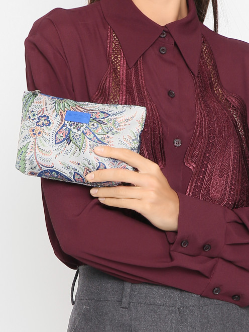 Косметичка из текстиля с узором Etro - МодельОбщийВид