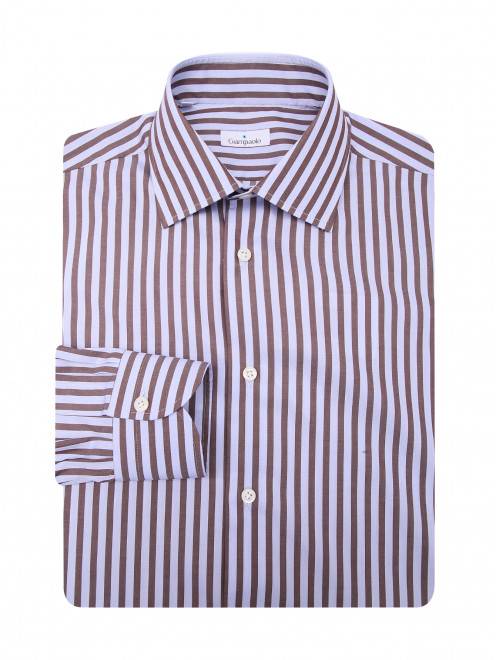 Рубашка из хлопка с узором полоска Giampaolo - Общий вид