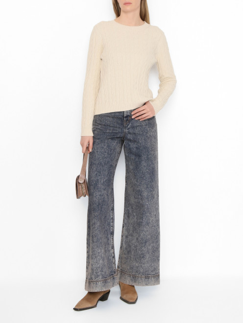 Джинсы широкого кроя из хлопка Weekend Max Mara - МодельОбщийВид