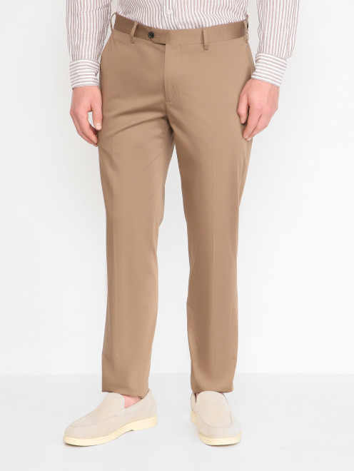 Прямые брюки из хлопка LARDINI - МодельВерхНиз