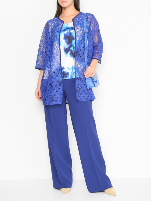 Полупрозрачная блуза с вышивкой Marina Rinaldi - МодельОбщийВид