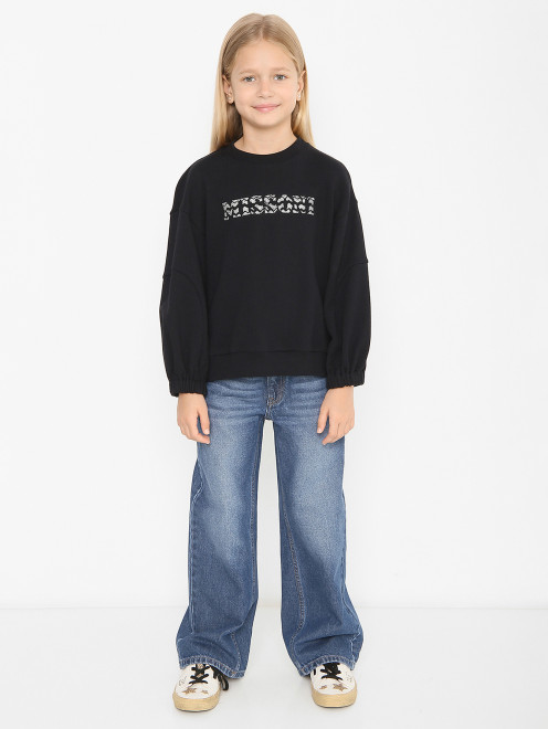 Свитшот с монограммой из кристаллов Missoni - МодельОбщийВид