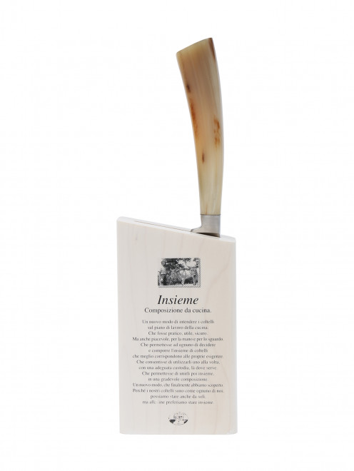 Нож с деревянной подставкой Coltellerie Berti - Обтравка1