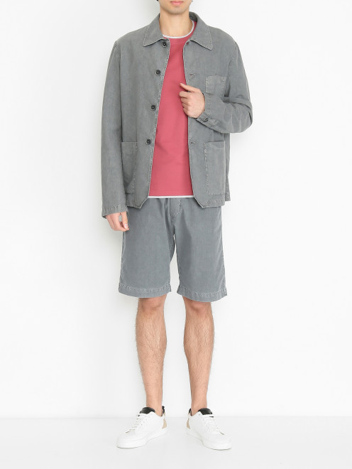 Куртка из хлопка с накладными карманами Barena - МодельОбщийВид