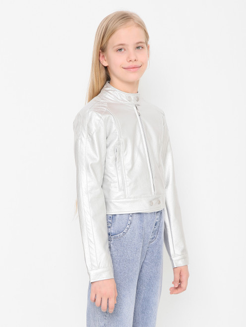 Укороченная куртка с карманами Ermanno Scervino Junior - МодельВерхНиз