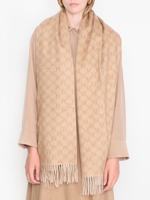 Шарф из шерсти с узором Max Mara - МодельОбщийВид