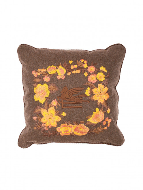 Декоративная подушка из шерсти с вышивкой Etro - Общий вид