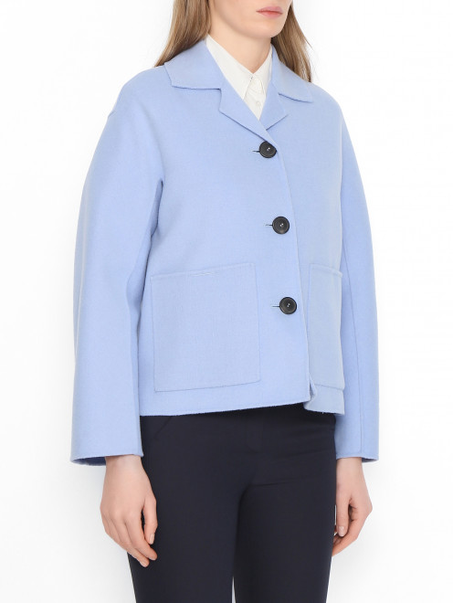 Полупальто из шерсти с карманами Weekend Max Mara - МодельВерхНиз
