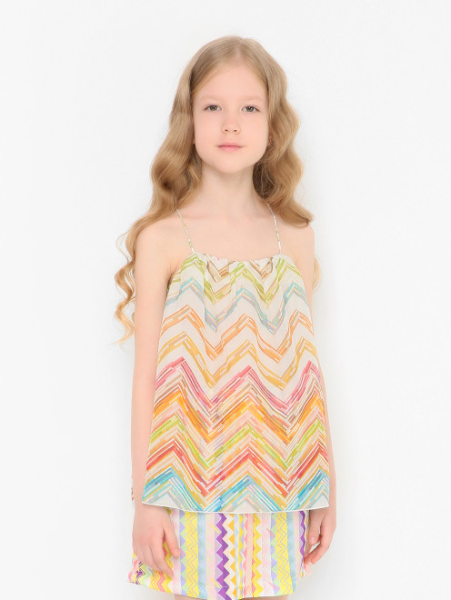 Топ из хлопка с узором Missoni - МодельВерхНиз