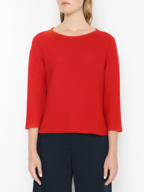 Базовый джемпер из хлопка Weekend Max Mara - МодельВерхНиз