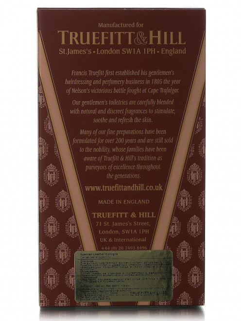  Одеколон - Spanish Leather, 100ml Truefitt & Hill - Модель Верх-Низ