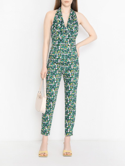 Брюки из хлопка с узором Weekend Max Mara - МодельОбщийВид