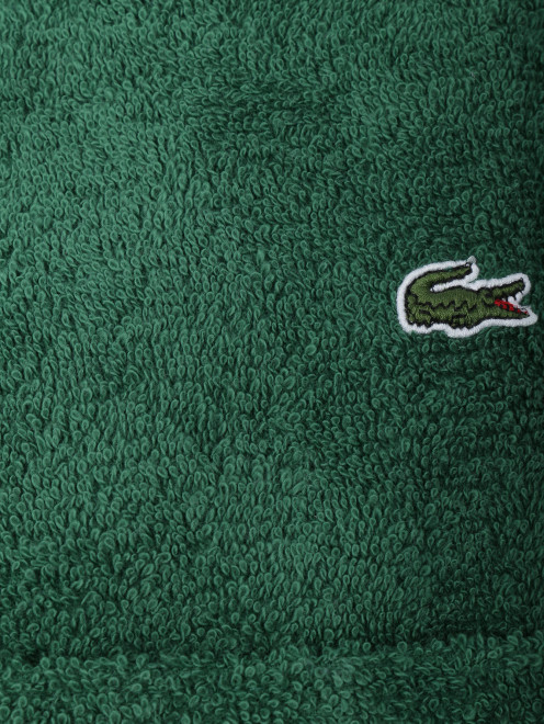 Махровый халат с контрастной отделкой Lacoste - Деталь