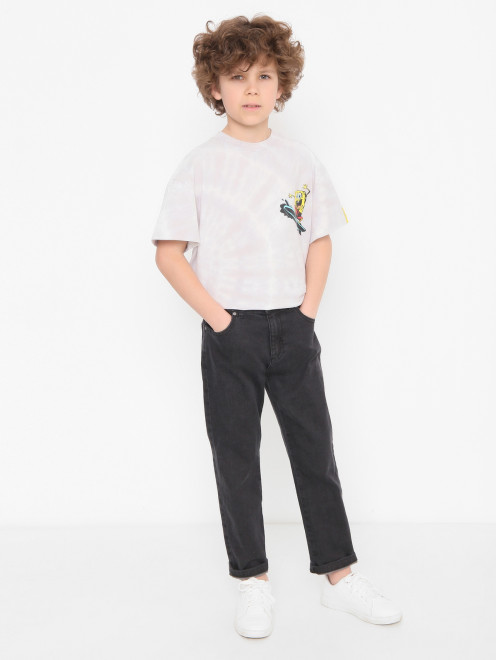 Базовые джинсы из хлопка Stella McCartney kids - МодельОбщийВид