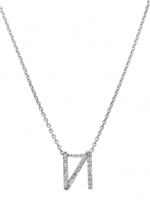 Подвеска-буква «И» из белого золота Safo Jewelry - Общий вид