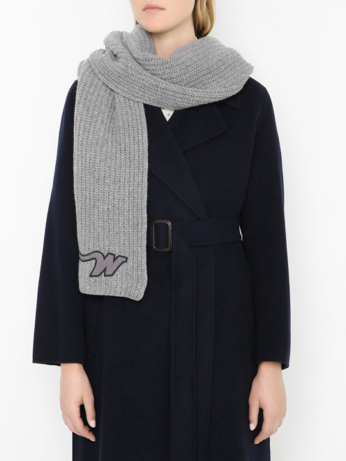 Шарф из шерсти крупной вязки Weekend Max Mara - МодельОбщийВид