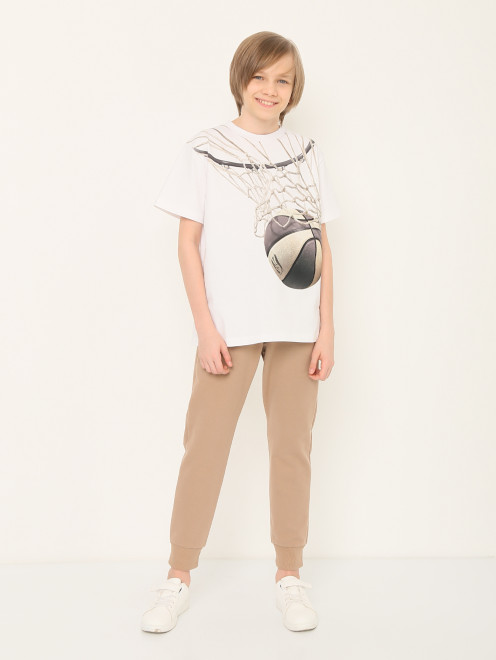 Хлопковая футболка декорированная узором Molo - МодельОбщийВид